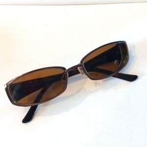 Vintage Authentic 9 Valentino Faux Tortoise /Dark Bronze Sunglasses Italy NOS